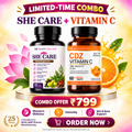 She Care + CDZ Vitamin C Combo | Women's Hormonal Balance & Immunity Support Pack