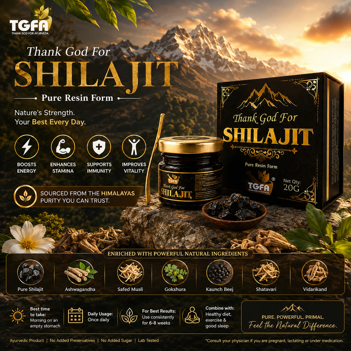 Thank God for Shilajit – 100% Pure & Natural Himalayan Formula