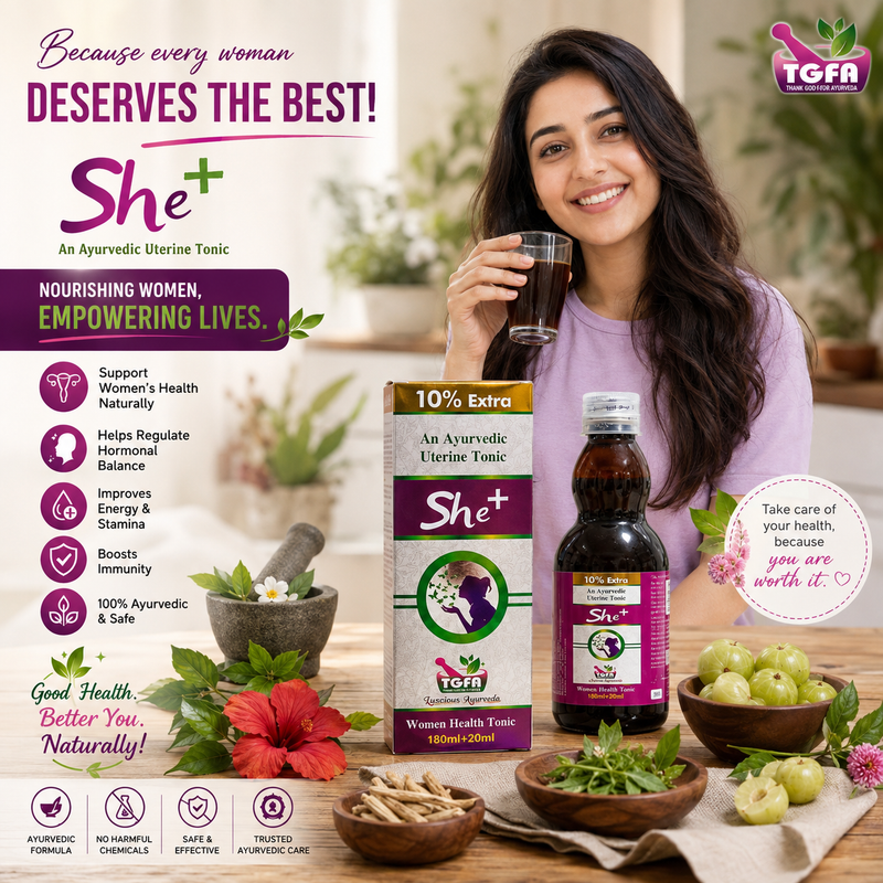 She+ – Ayurvedic Women’s Health Tonic for Hormonal Balance & Period Relief