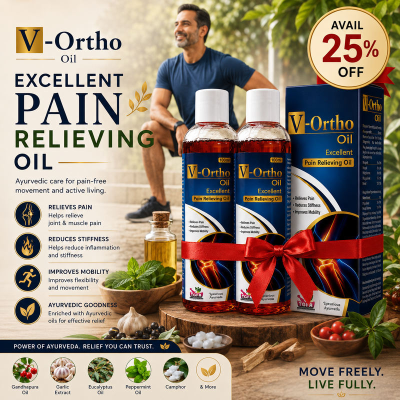 V-Ortho Ayurvedic Oil – Fast Relief from Joint & Muscle Pain