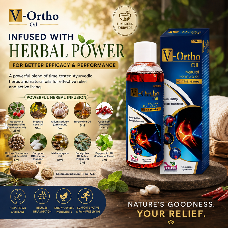 V-Ortho Ayurvedic Oil – Fast Relief from Joint & Muscle Pain