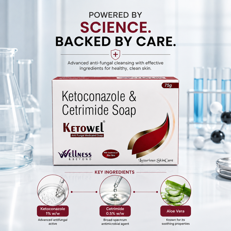 Ketowel CT — Ketoconazole & Cetrimide Antifungal Soap (75g)