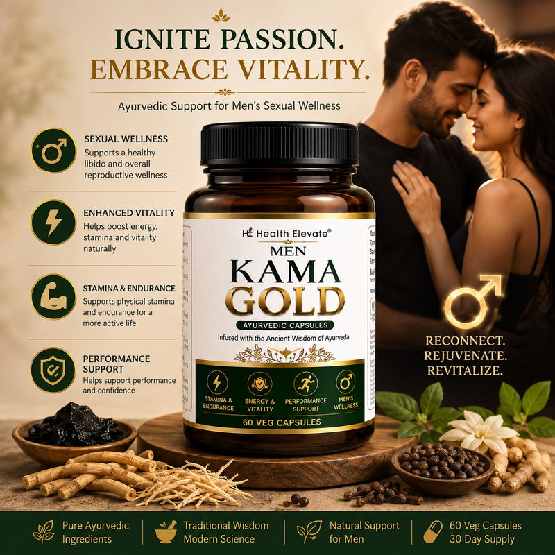 Kama Gold – Ayurvedic Stamina & Vitality Capsules for Men
