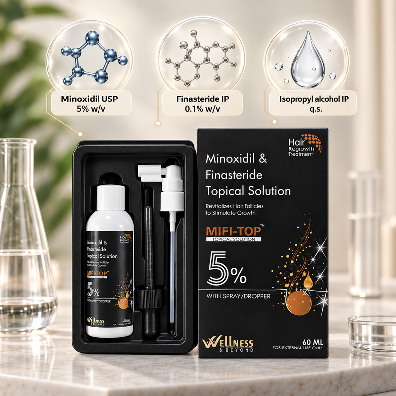 MIFI-TOP™ 5% Minoxidil & Finasteride Topical Solution | 60 ml