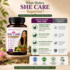 She Care | Herbal Support for Women's Hormonal & Reproductive Health | 60 Veg Capsules