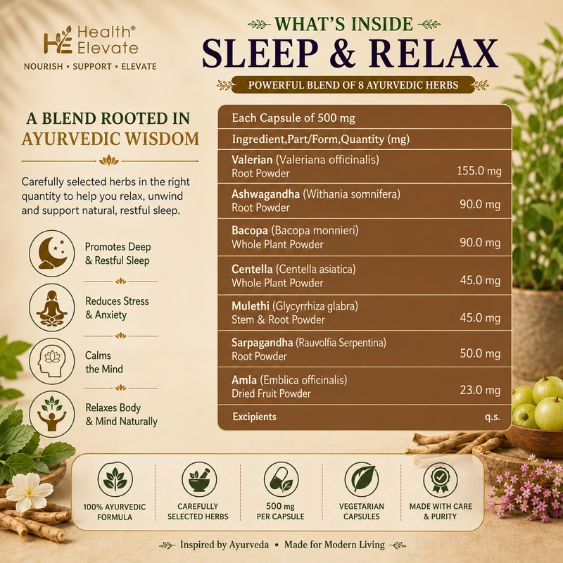 Sleep & Relax – Ayurvedic Formula for Deep, Restful Sleep